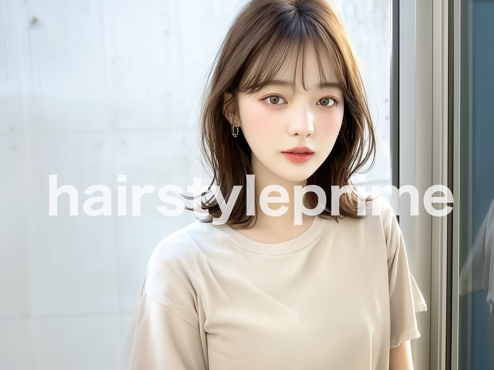 a26、ミディアム、ヘアスタイル画像